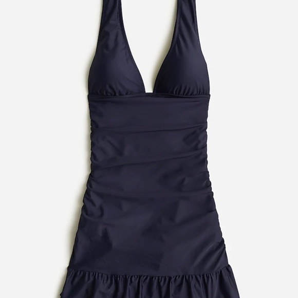 J. Crew ruched one-piece swim suit in NAVY* - Picture 1 of 6